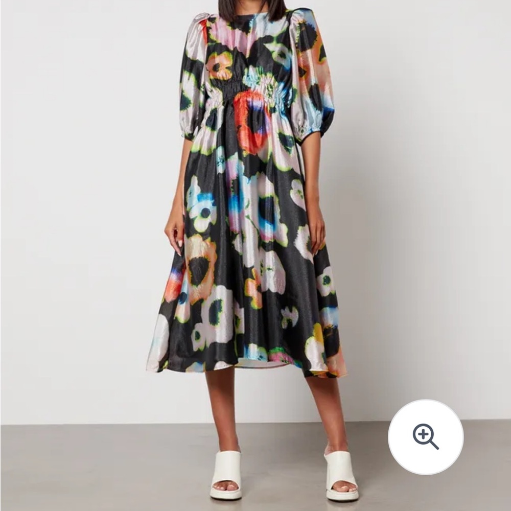 Stine Goya Black and Rainbow Wedding Guest Dress